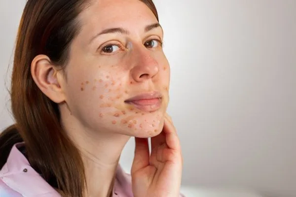 אקנה הורמונלי בפנים